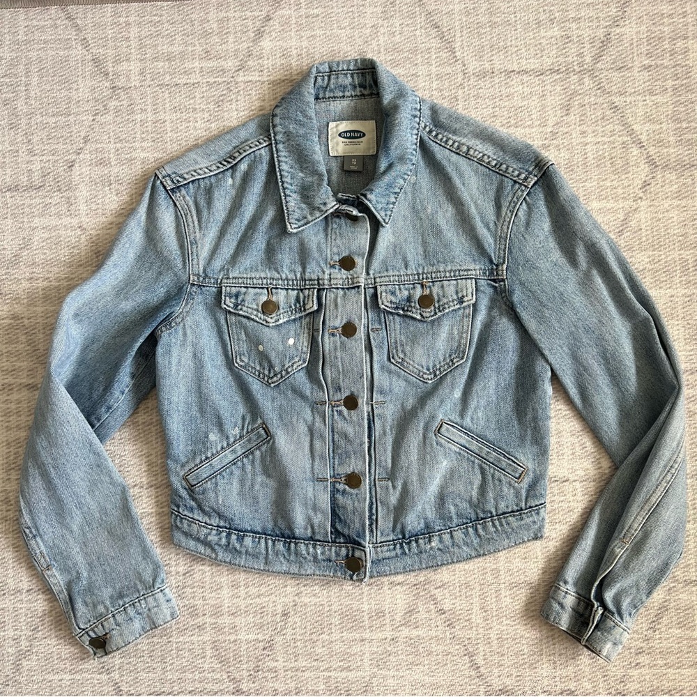 Old Navy Women’s Blue Denim Button Up Jean Jacket